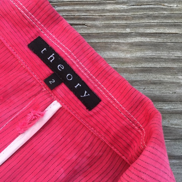 Theory Marbled Tie-Dye Blazer Red Pink Raspberry Linen Womens Size 2 - Picture 5 of 8